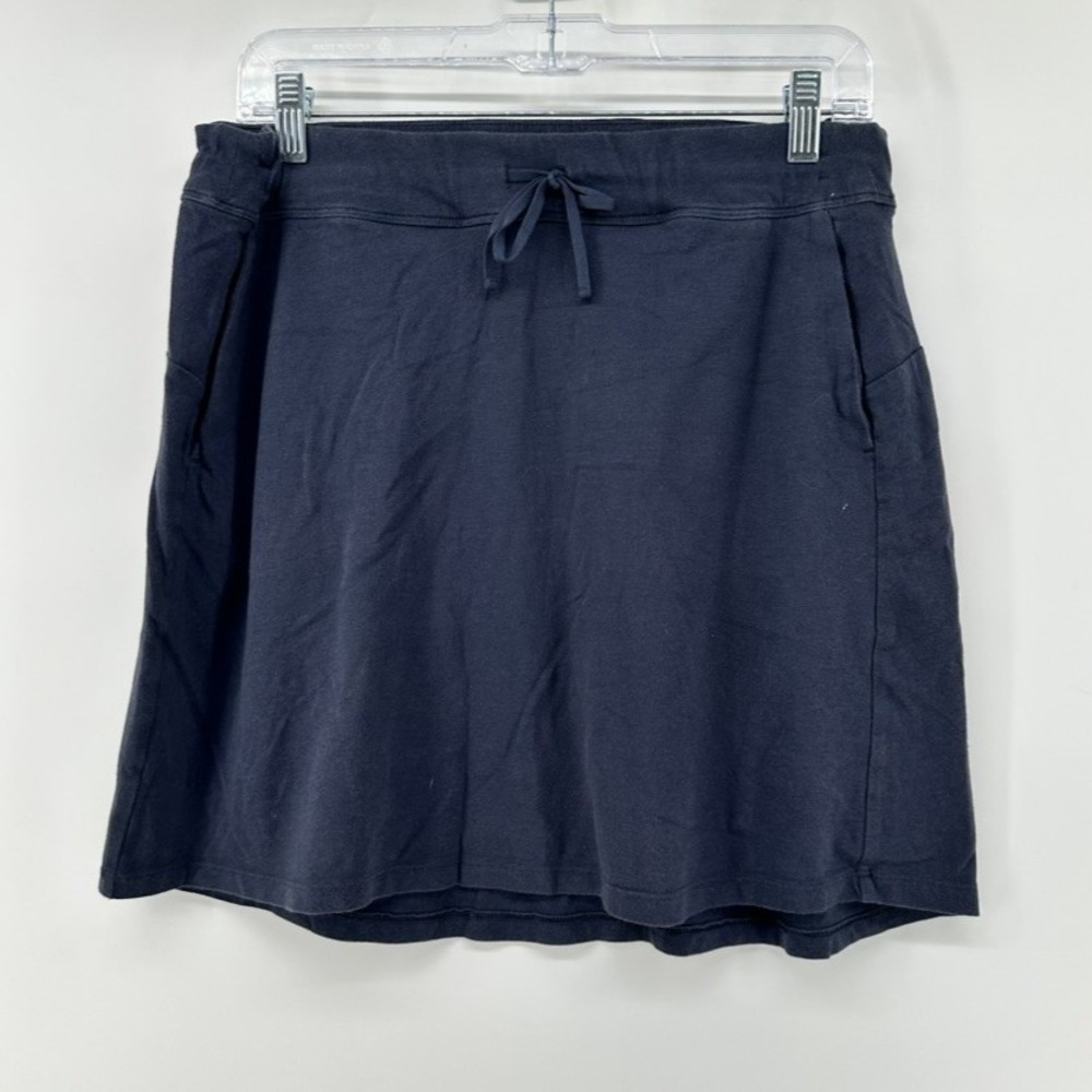 Kuhl Skirt Womens M Navy Blue Drawstring Waist Solid Pockets A-Line Knit 6928